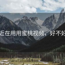 最近在用用蜜桃视频，好不好用