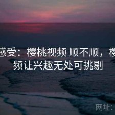 直说感受：樱桃视频 顺不顺，樱桃视频让兴趣无处可挑剔