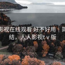 人人影视在线观看 好不好用｜简单总结，人人影视tⅴ版