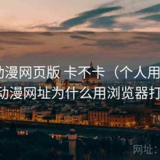 age动漫网页版 卡不卡（个人用感），age动漫网址为什么用浏览器打不开